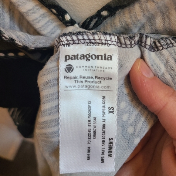 Patagonia Margot Leaf Print Organic Cotton Dress - Size XS - Picture 8 of 9